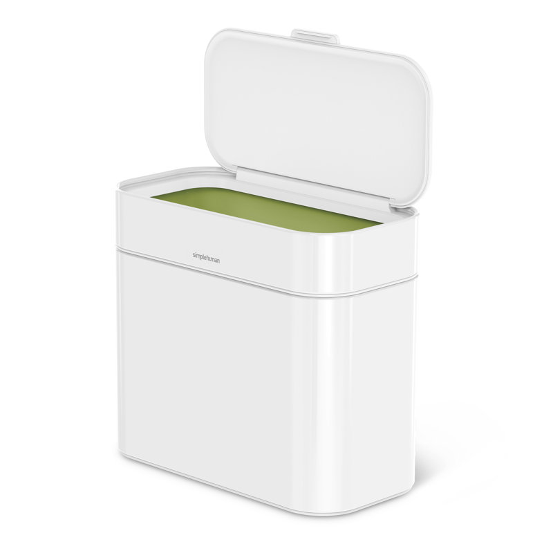 simplehuman 4 Litre / 1.06 Gallon Compost Caddy, Detachable and Countertop Bin Trash Can, White