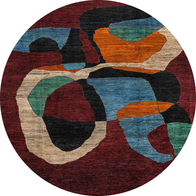 Angelyka Abstract Indoor Rug, Round 5'