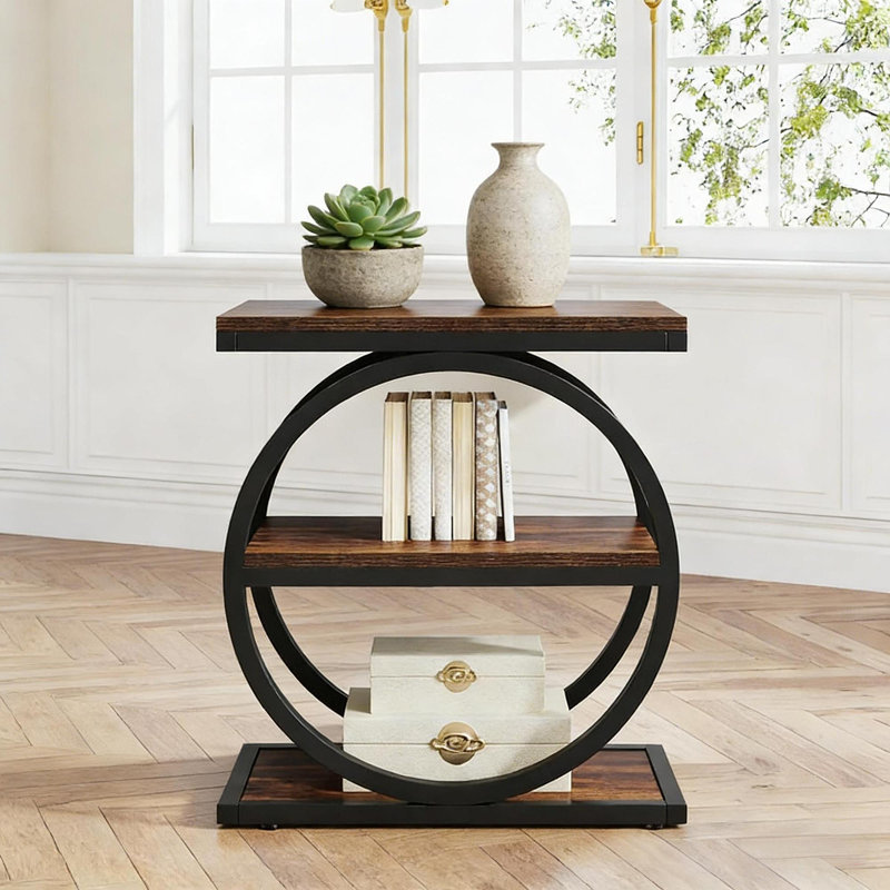 3-Tier Sofa Side Table,Modern End Table