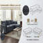 Ensemble de canapé moderne en chenille 3 places avec repose-pieds, ports USB et poches latérales, mobilier de salon modulaire