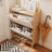 31.5 Inch Nordic Style Shoe Storage Cabinet With 2 Flip Drawers, Freestanding Organizer With Solid Wood Legs For Entryway, Narrow Shoe Rack Cabinet (White And Solid Wood Color Matched)