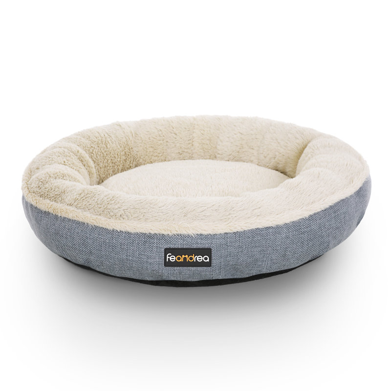 Orthopedic Polyester Pet Bed, 12cm H x 55cm W x 55cm D, Light Grey