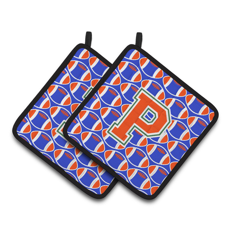 Poignée de football, P, Vert / Bleu / Orange