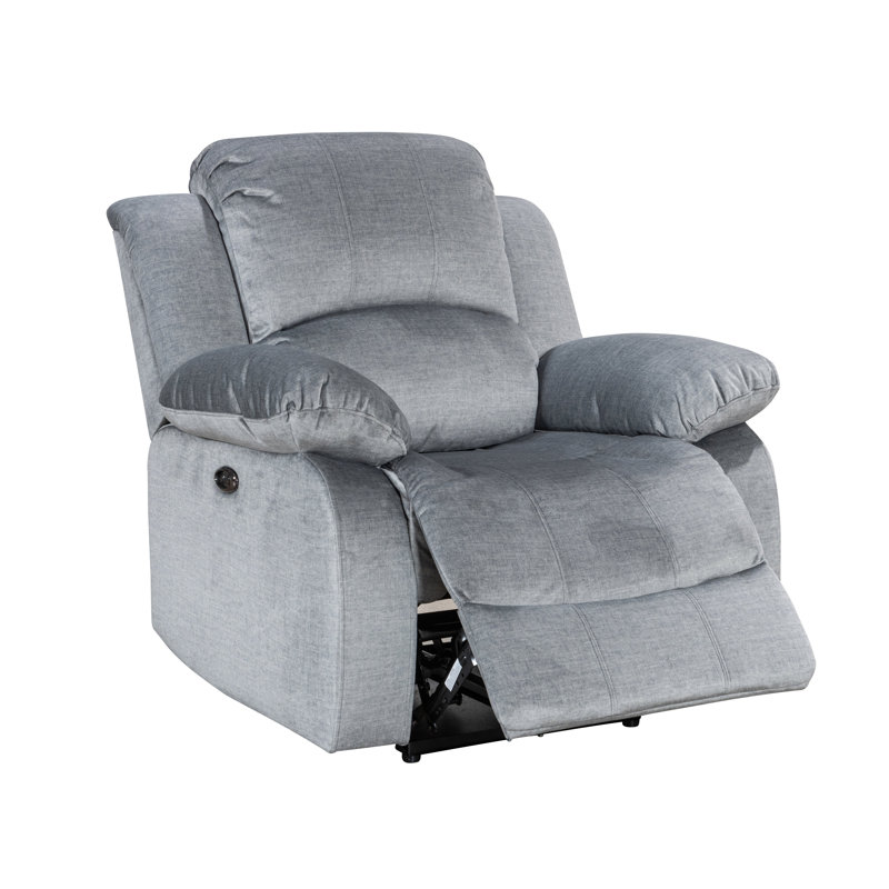 Chenille Fabric Valencia Electric Recliner Chair, Manual, Grey
