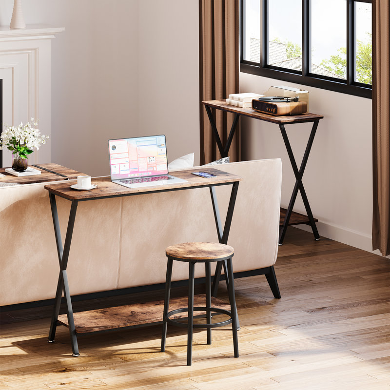 105cm Solid Wood Top Console Table