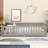 Kids Bed Soild Wood Platform Floor Bed With Safety Guardrails And Door For Bedrooms-925506650-925506651