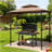Ventilated Barbecue Gazebo Shelter,Outdoor Grill Gazebo,With Side Awning,Side Shelves And Hooks-125293202