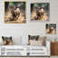 Grand koudou africain qui court sur toile-739053511-739053504