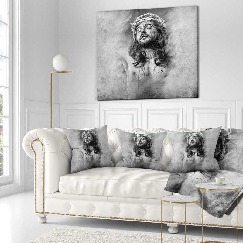 Jesus Christ - Portrait Printed Pillow, 16" x 16", Square