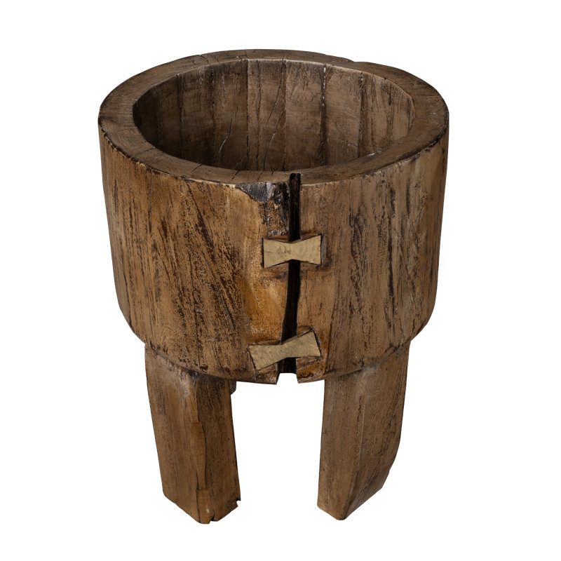 Timber Heirloom Planter ~ A testament to nature’s resilience, this handcrafted 100% reclaimed wood planter showcases organic beauty and time-honored repair techniques, bringing warmth and character to botanical displays with its natural imperfections.