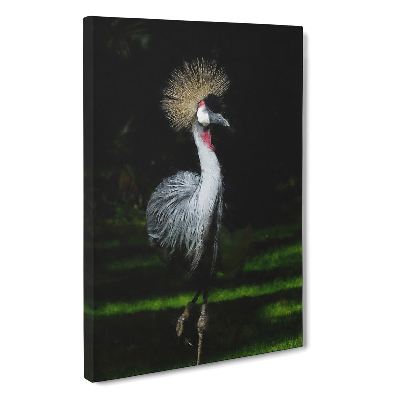 Crane Bird - Wrapped Canvas, 60cm H x 40cm W x 3cm D