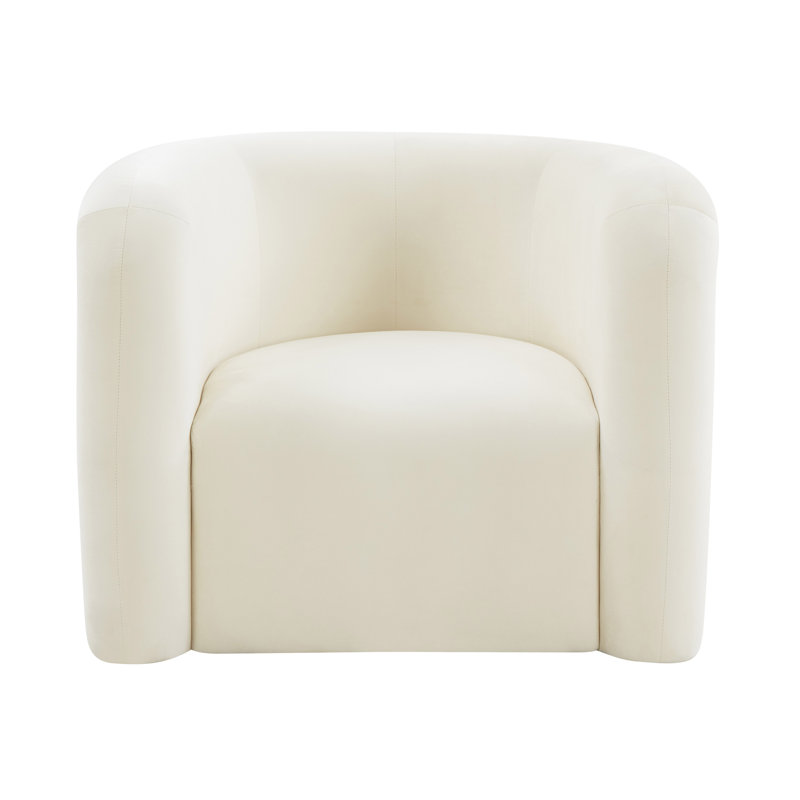 Velvet Accent Chair, Cream