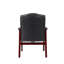 Leather Reception Guest Chairs  W/Padded Seat Arms Ergonomic Mid-Back Office Executive Side Chair