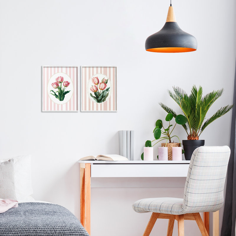 Ensemble de giclée encadrée 2 pièces Blush, 14 X 11, Coastal White Giclee Framed