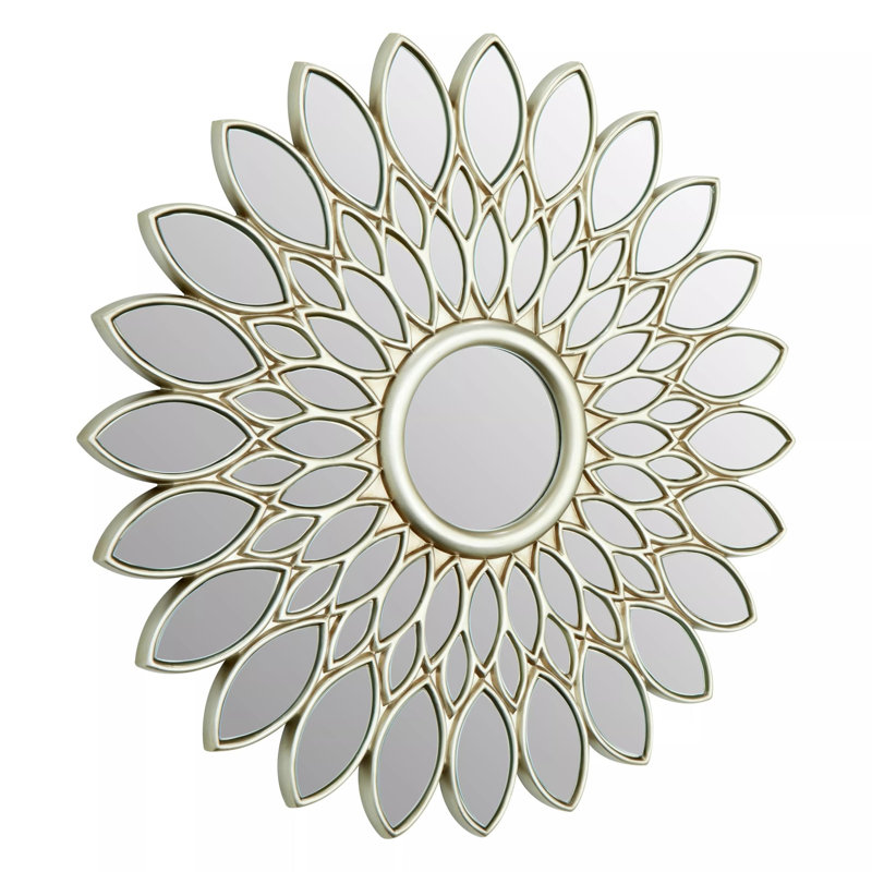 Glass Flat Wall Mirror, Silver
