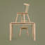 Chaise en bois massif H 32,8 po-121600690