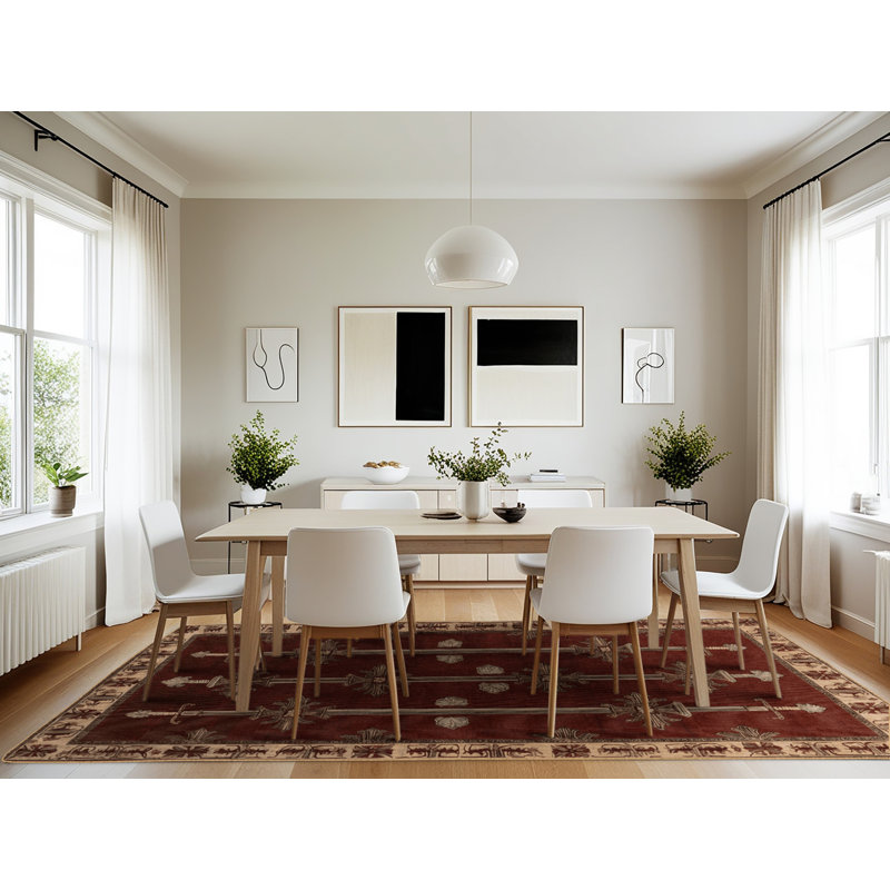 Tapis brun français lavable à la machine, Rectangulaire 7 pi x 10 pi