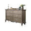 Commode de luxe avec finition argentée et champagne