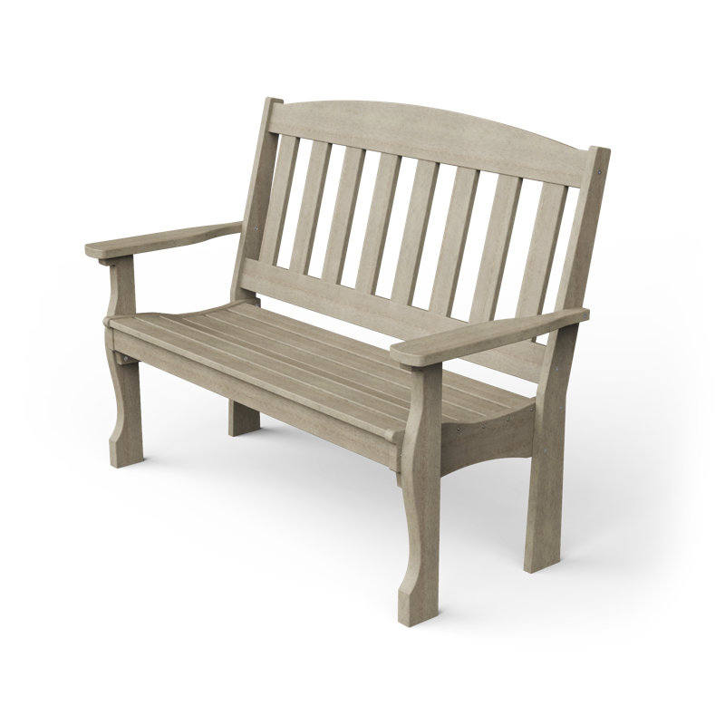 Banc de jardin en plastique Leeroy, Bouleau