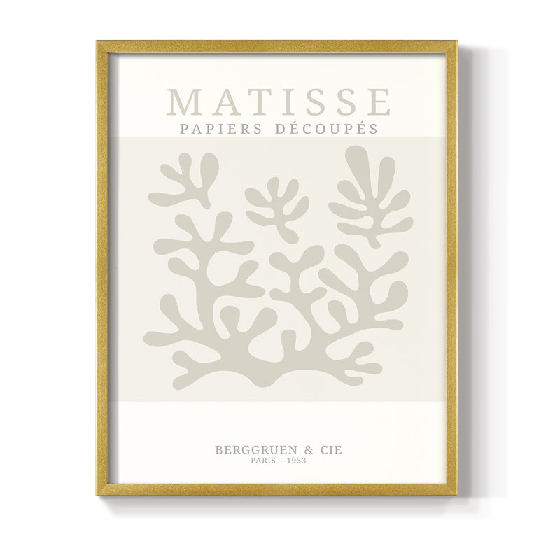 Matisse CDXXVIII Framed Print - Solid Wood, 28" H x 22" W, Gold
