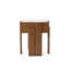 Table de bout moderne Mid-Century avec rangement caché, table d'appoint en bois d'ingénierie à pieds épais
