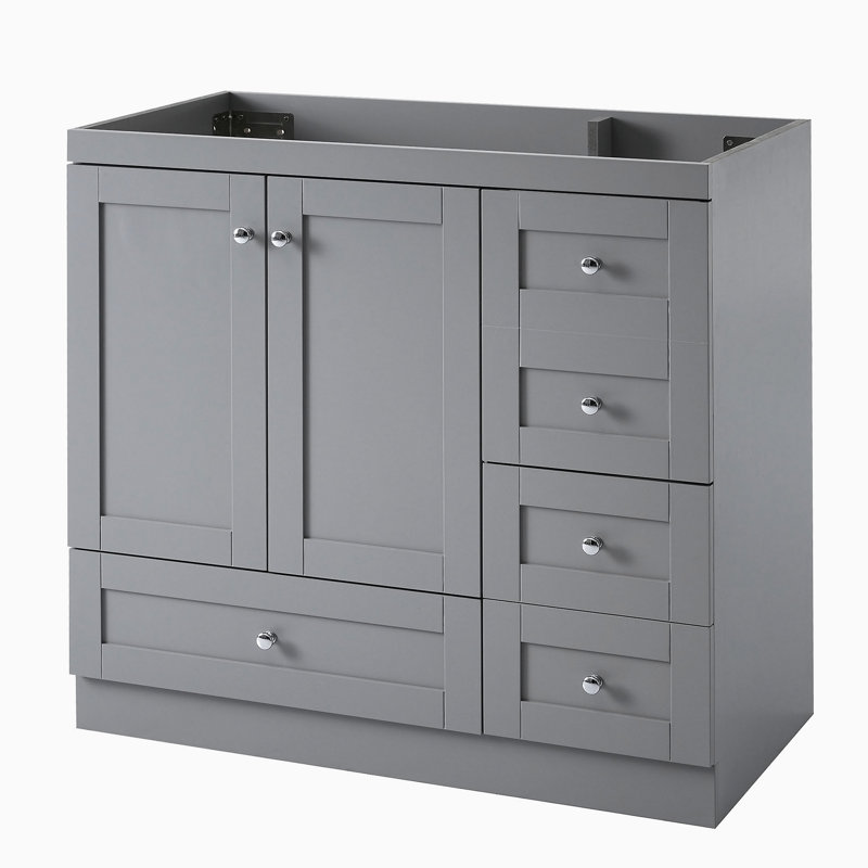 35'' Single Bathroom Vanity Base Only, Grey