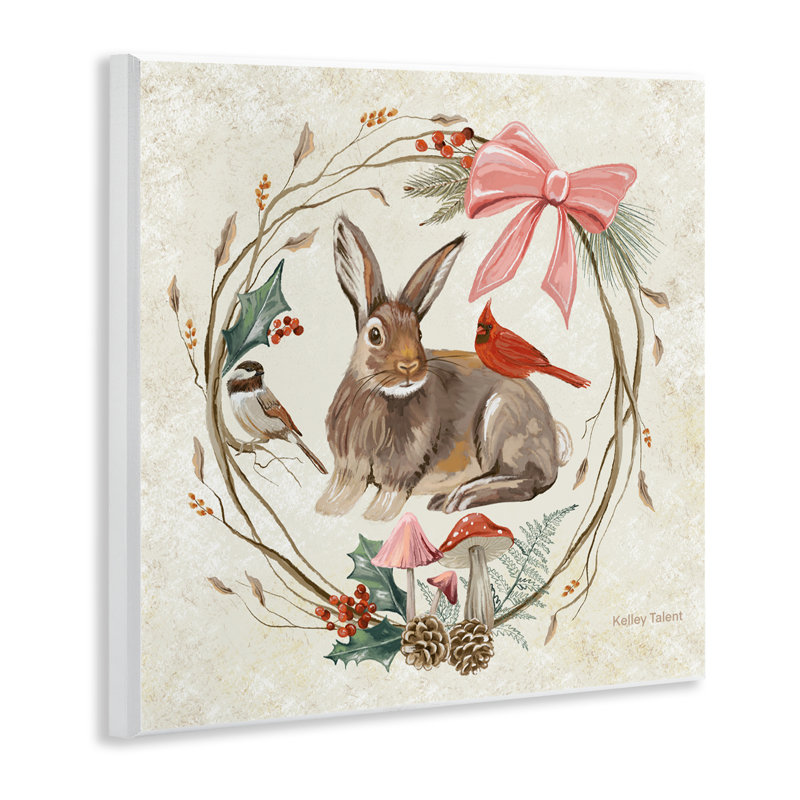 Couronne murale Woodland Rabbit, par Kelley Talent