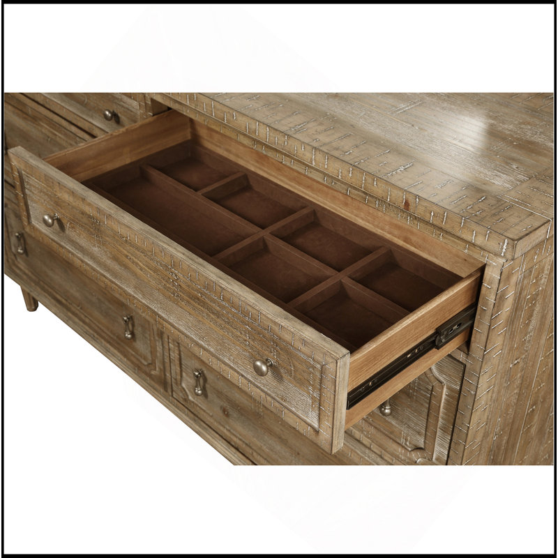 Commode 6 tiroirs Taupe