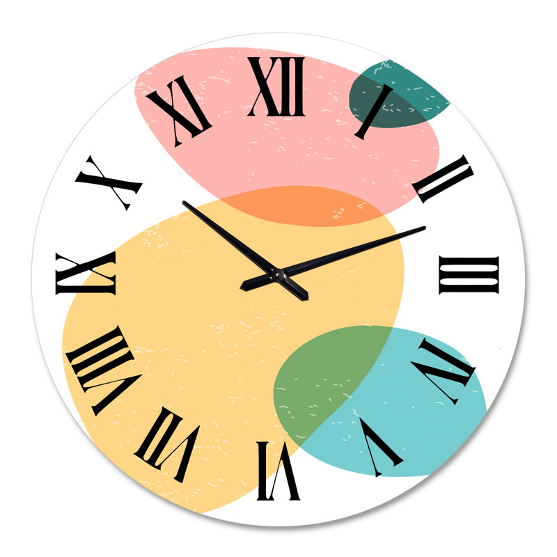 Minimal Elementary Organic and Geometric Compostions IX - Horloge murale moderne, Grand