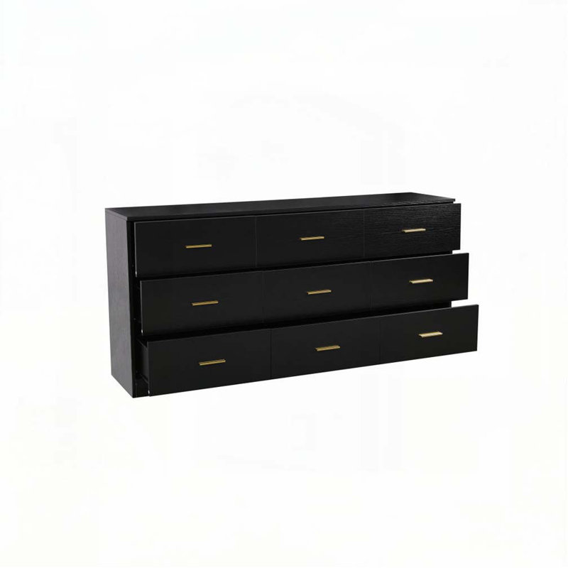 9-Drawer Dresser, Black