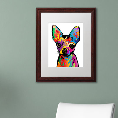 « chihuahua dog white », impression encadrée