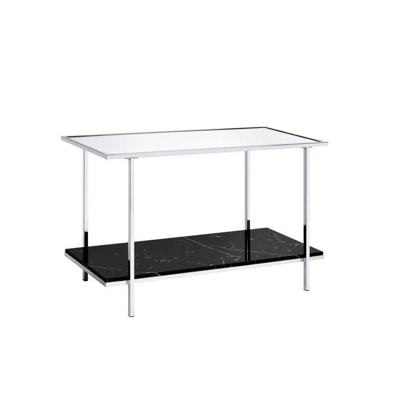 Console moderne en simili marbre miroitant