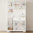 Nechemya 71.1" Freestanding Bathroom Cabinet with Center Drawer, Wood Storage Bathroom Cabinet with 5 Doors, White-595078159