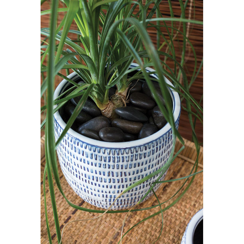 Cisely Handmade Ceramic Pot Planter, 6.75" H x 7" W x 7" D
