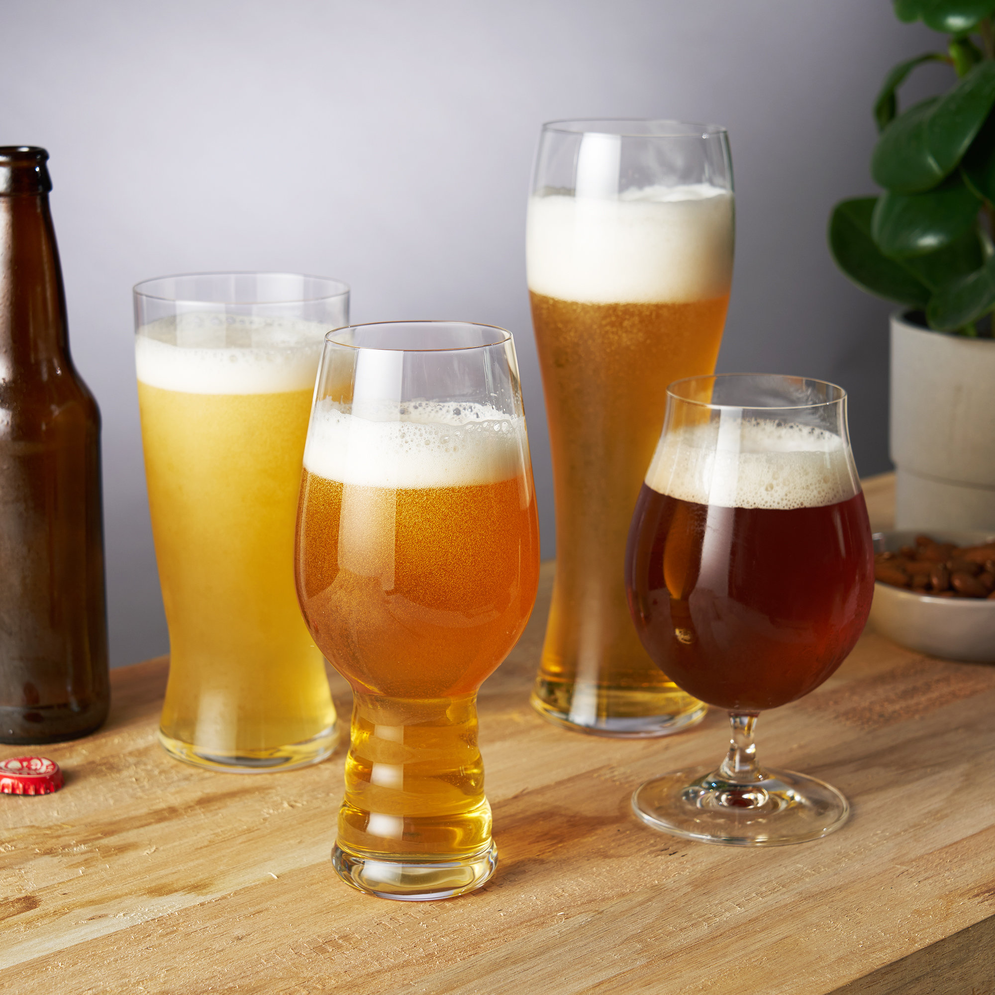 Spiegelau 4 - Piece Lead Free Crystal Beer Flight Set Assorted Glassware Set