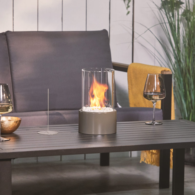 Bio-Ethanol Outdoor Tabletop Fireplace with Flame Guard