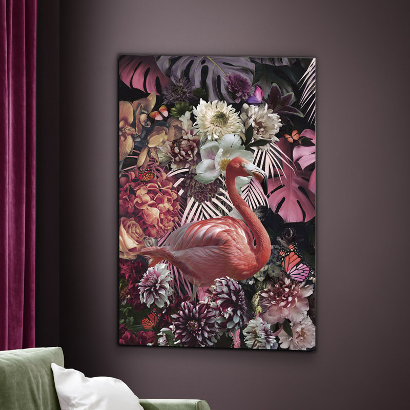 Flamenco - No Frame Print on Glass