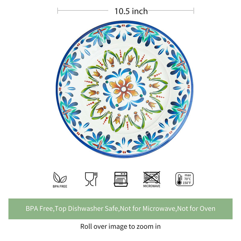 Assiette en mélamine Janieya - service pour 4