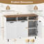Armoire de rangement Buffet avec tablettes réglables à 5 positions