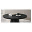 Table basse ronde moderne avec base en forme de cône en noir