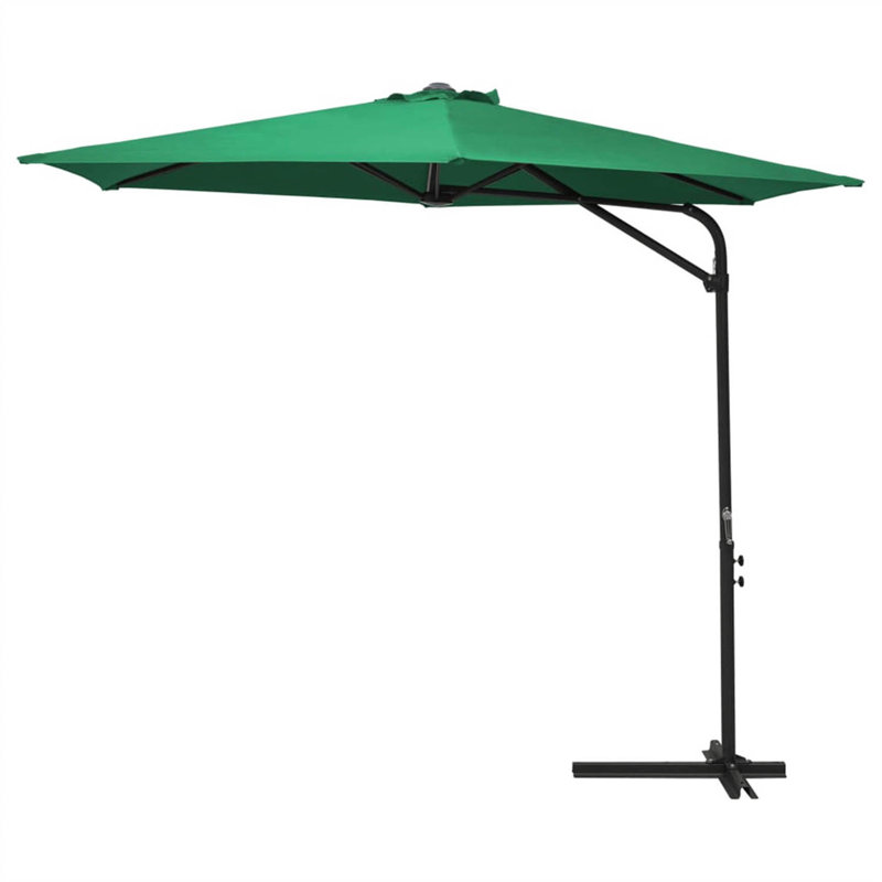 Alyvia 300cm Cantilever Parasol, Green, Manual Lift
