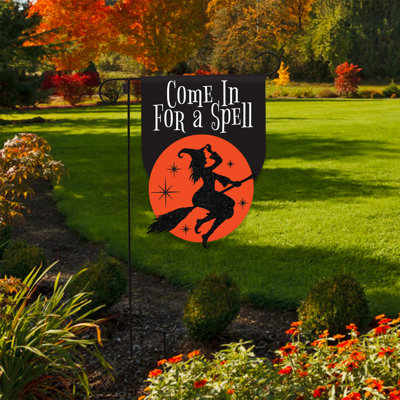 Drapeau de jardin «Come In For A Spell»