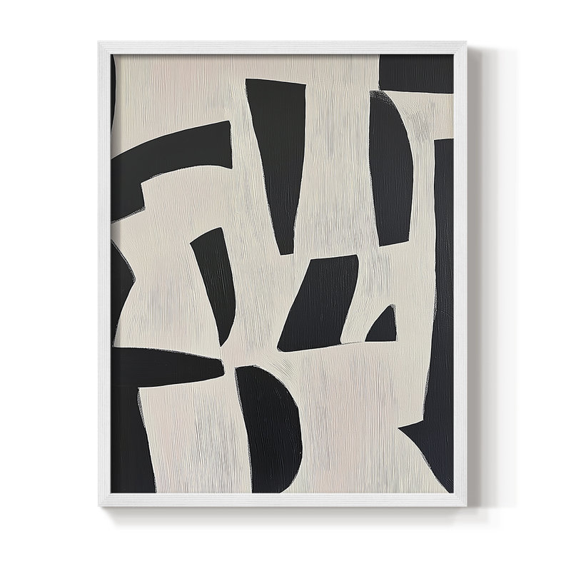 "ABSTRACT Series DCII" par J Paul, Blanc / Blanc, H 29 po x l 23 po