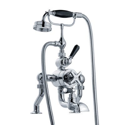Mackintosh Double Handle Deck Mounted Thermostatic Bath/Shower Mixer with Tub Faucet and Handshower