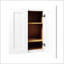 Armoire murale blanche à double porte en bois massif-22585262