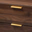 Commode en bois à 3 tiroirs Fallon au fini brun noyer, H 33,76 po x l 31,32 po x P 15,51 po