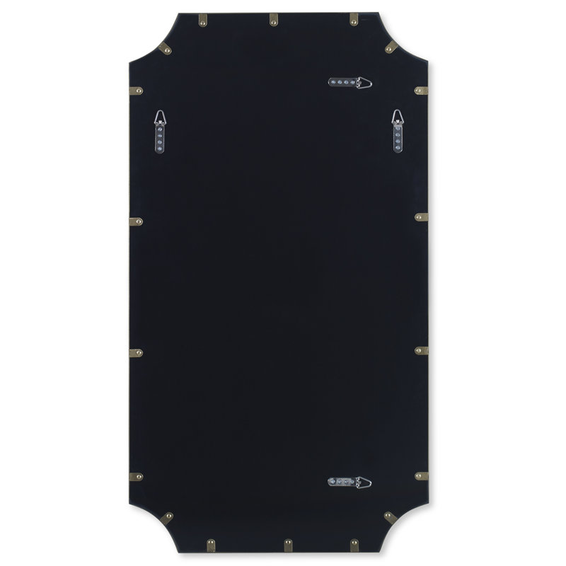 Letellier Metal Wall Mirror, Brass, 40.25” H x 22.25” W