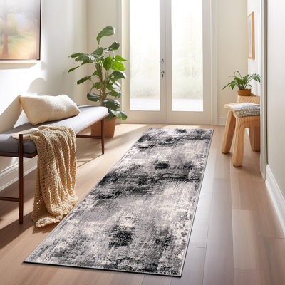 Tapis noir / ivoire / gris Schauer