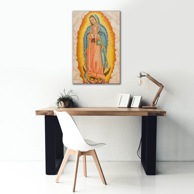 Notre-Dame de Guadalupe sur toile, H 40 po x l 26 po x P 1,5 po