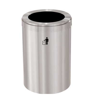 Aluminum Open Kitchen Trash Can